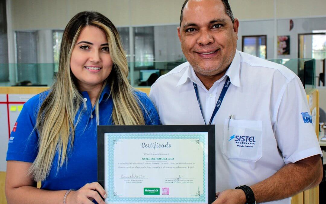 Sistel Engenheria recebe certificação da Unimed Araçatuba pela excelência nos serviços prestados